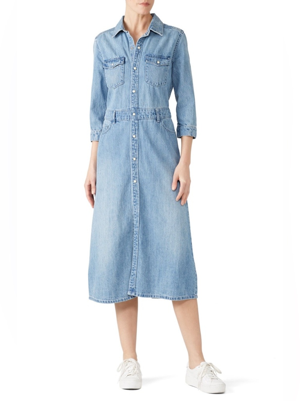 All Saints Polly Denim Midi Dress